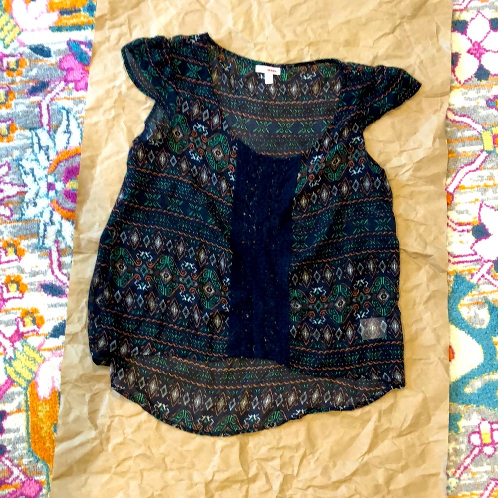 Sheer Navy Blouse